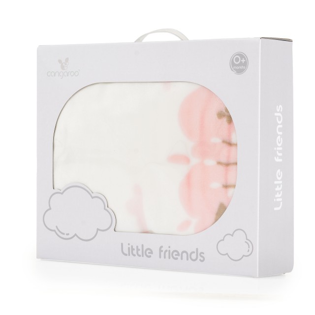 Κουβέρτα Sherpa 80/110 cm Little friends ροζ
