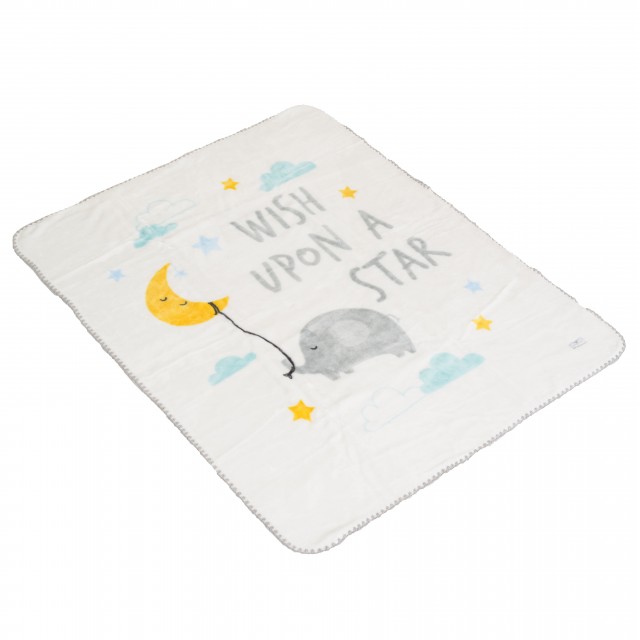 Κουβέρτα 110/140 Softy Wish a upon a star white