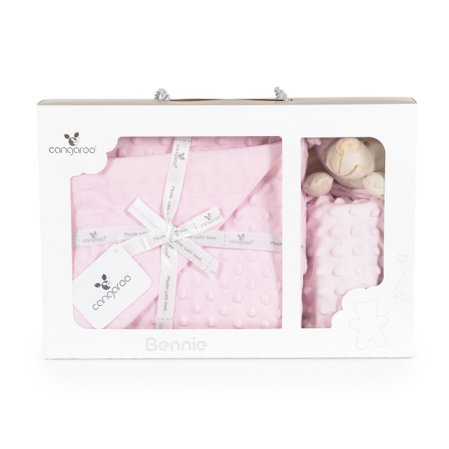 Κουβέρτα 75/100 cm με παιχνίδι Bennie pink