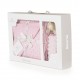 Κουβέρτα 75/100 cm με παιχνίδι Bennie pink
