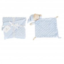 Κουβέρτα 75/100 cm με παιχνίδι Bennie blue