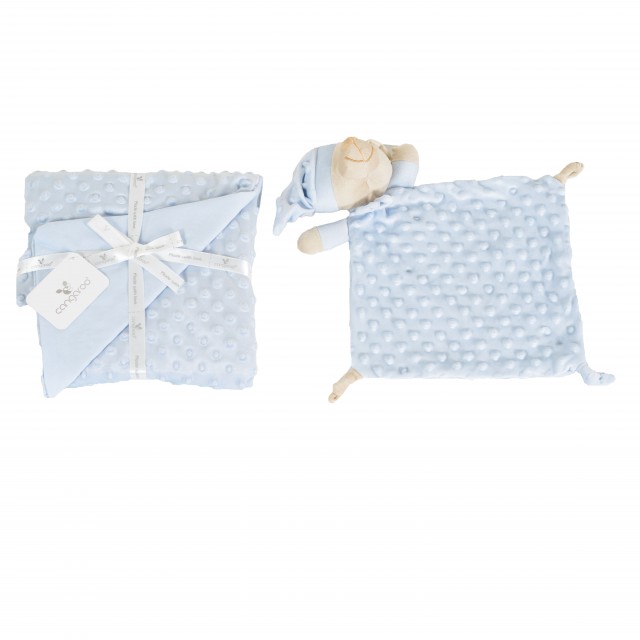 Κουβέρτα 75/100 cm με παιχνίδι Bennie blue