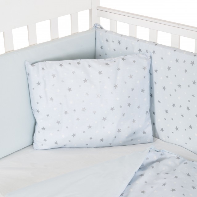 Σετ κρεβατοκάμαρας 6 τεμαχίων 120/60 NOOK Blue αστέρια