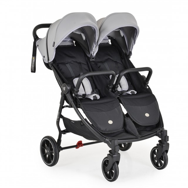 2Gether Ultimate Twin Stroller-Γκρι