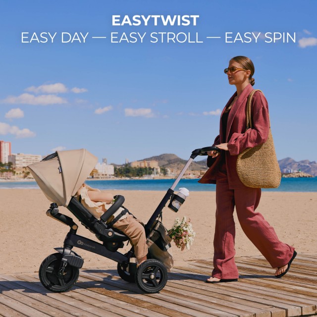KinderKraft EASYTWIST μπεζ τρίκυκλο KREASY00BEG0000