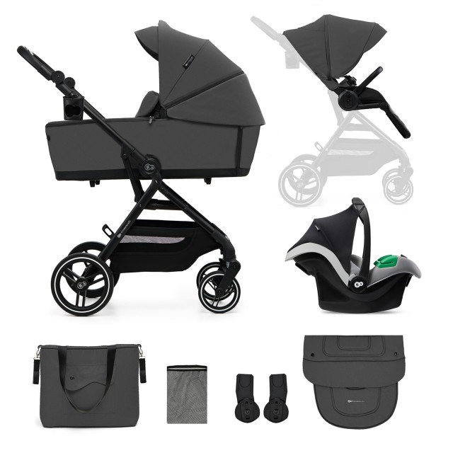 Παιδικό καρότσι Kinderkraft YOXI 3 σε 1 MOONLIGHT ΓΚΡΙ