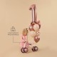 Kinderkraft CUTIE FLASH βόλτα με ροζ