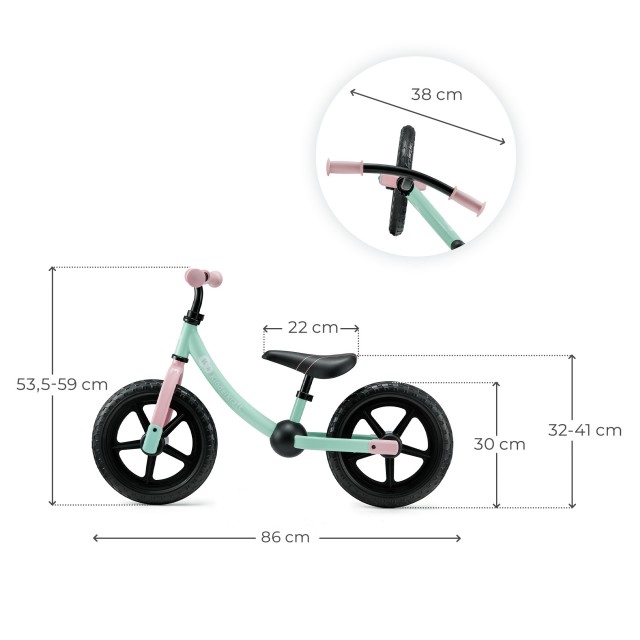 Ποδήλατο ισορροπίας Kinderkraft 2WAY NEXT 2025 CANDY MINT