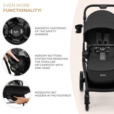 Παιδικό καρότσι Kinderkraft YOXI 3 σε 1 MOONLIGHT ΓΚΡΙ