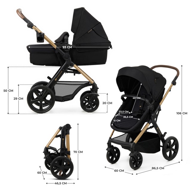 Καρότσι KinderKraft MOOV 2 3in1 PURE BLACK