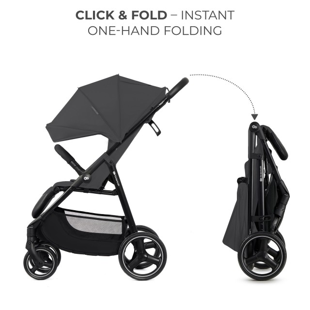 Καρότσι μωρού Kinderkraft TRIG 3 GLANITE GREY