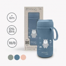 4440 Nuvita thermos με καλαμάκι 350 ml Powder Blue