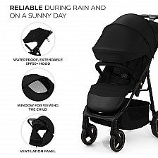 Καρότσι μωρού Kinderkraft TRIG 3 ONYX BLACK