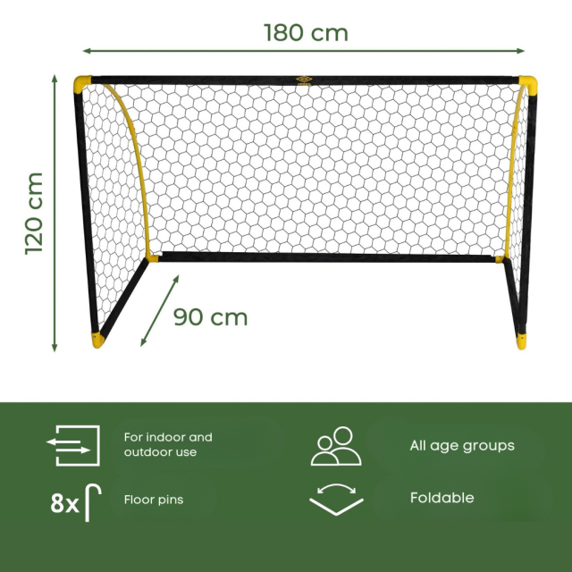 Τερματικό ποδοσφαίρου Umbro 180x91x120 εκ.