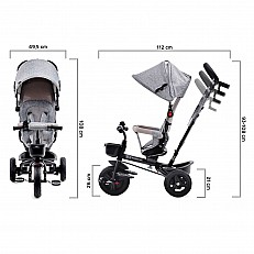 KinderKraft AVEO LIGHT GREY τρίκυκλο KRAVEO00LGR0000