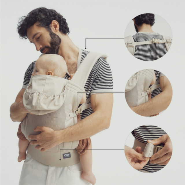 Εργονομικό σακίδιο πλάτης Kinderkraft CARRYBEE ΓΚΡΙ