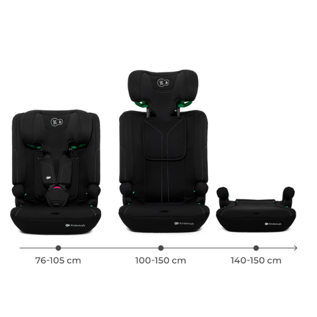 Κάθισμα αυτοκινήτου Kinderkraft I-COMFY i-Size ΜΑΥΡΟ