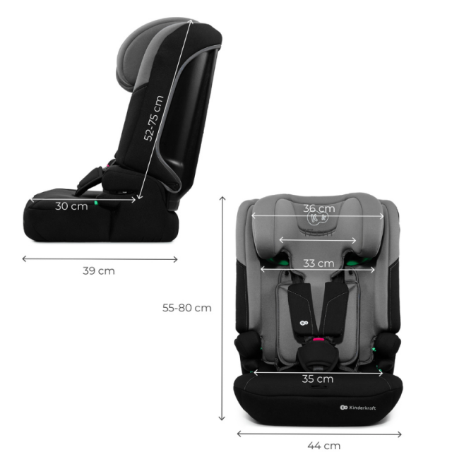 Κάθισμα αυτοκινήτου Kinderkraft I-COMFY i-Size Σκούρο γκρι