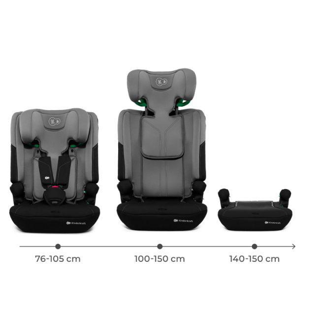Κάθισμα αυτοκινήτου Kinderkraft I-COMFY i-Size Σκούρο γκρι