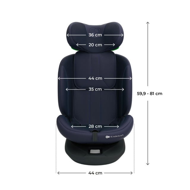Κάθισμα αυτοκινήτου Kinderkraft I-Grow 2 PLUS 40-150 cm NAVY