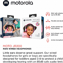 Παιδικά ακουστικά Motorola με καλώδιο MOTO JR200 ΜΠΛΕ