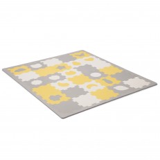 KinderKraft LUNO SHAPES μαλακό παζλ κίτρινο KPLUSH00YEL