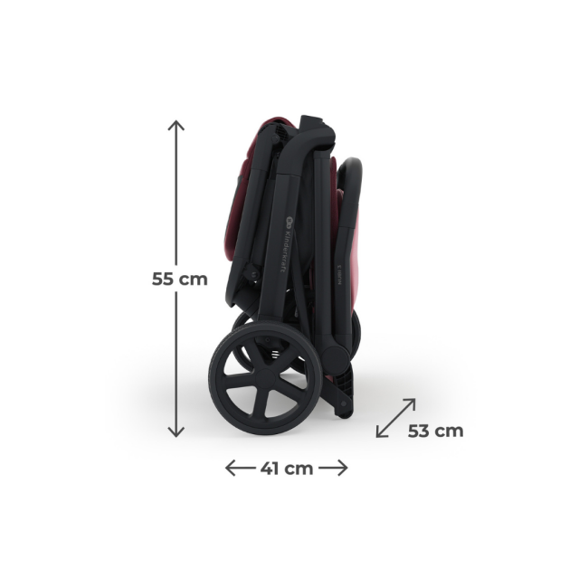 Βρεφικό καρότσι Kinderkraft NUBI 3 DARK RUBY