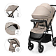 Παιδικό καρότσι Kinderkraft TRIG 3 με δίσκο STONE BEIGE