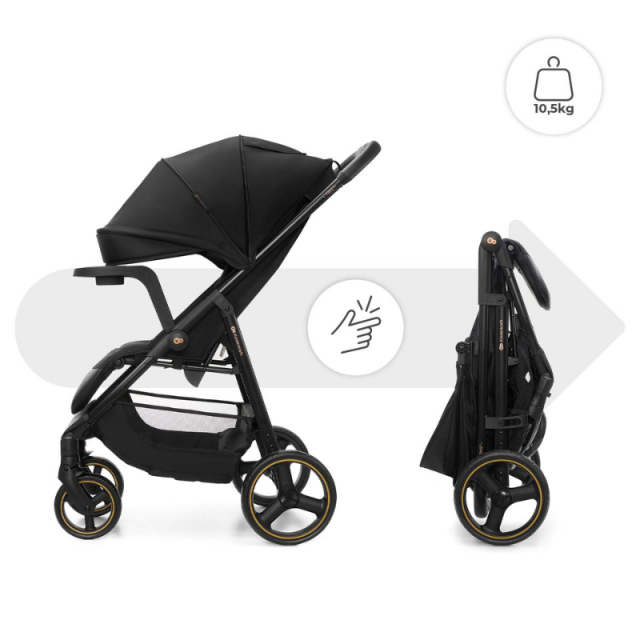 Παιδικό καρότσι Kinderkraft TRIG 3 με δίσκο ONYX BLACK