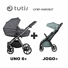 Tutis UNO 6+ καρότσι μωρού 2 σε 1 169 Antracite + JOGO+ μέντα