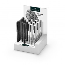 Στυλό Faber-Castell WRITink, λευκό/μαύρο, 20 τεμάχια σε οθόνη