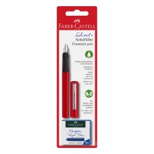 Faber-Castell πένα, κόκκινη, με 6 φυσίγγια