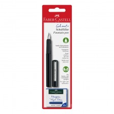 Faber-Castell πένα, μαύρη, με 6 φυσίγγια