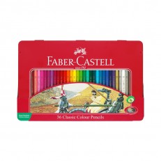 Faber-Castell χρωματιστά μολύβια Castle, 36 χρώματα, μεταλλική κασετίνα