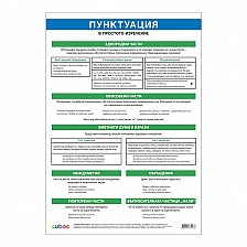 Cubos σχολική πινακίδα «Στίξη σε απλή πρόταση», 70 x 100 εκ.