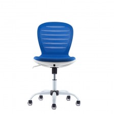 RFG παιδική καρέκλα Flexy White ύφασμα και mesh μπλε κάθισμα μπλε πλάτη