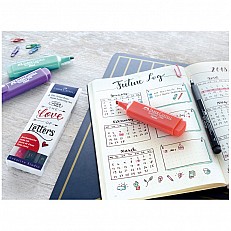 Faber-Castell μαρκαδόρος Pitt Artist, σετ καλλιγραφίας, 6 πράσινα χρώματα