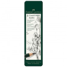 Faber-Castell μολύβια Castell 9000 Jumbo, γραφίτης, 5 τμχ