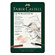 Σετ μολύβι Faber-Castell Pitt Μονόχρωμο, 12 τεμαχίων σε μεταλλικό κουτί