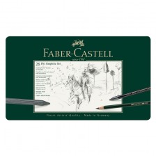 Σετ μολυβιών Faber-Castell Pitt Graphite, 26 τεμαχίων σε μεταλλική θήκη