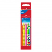 Faber-Castell μολύβια Jumbo Grip, νέον, 5 χρώματα