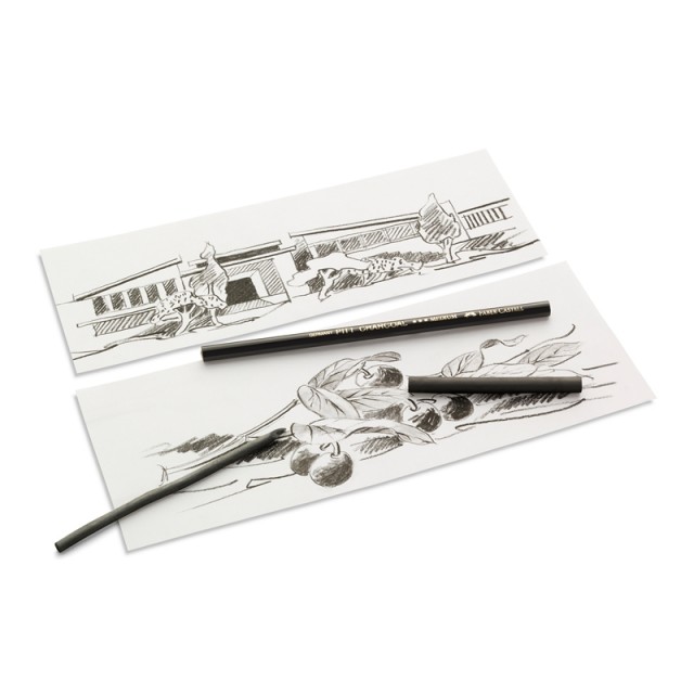 Φυσικό κάρβουνο Faber-Castell Pitt, 5-8 mm, 25 τεμάχια