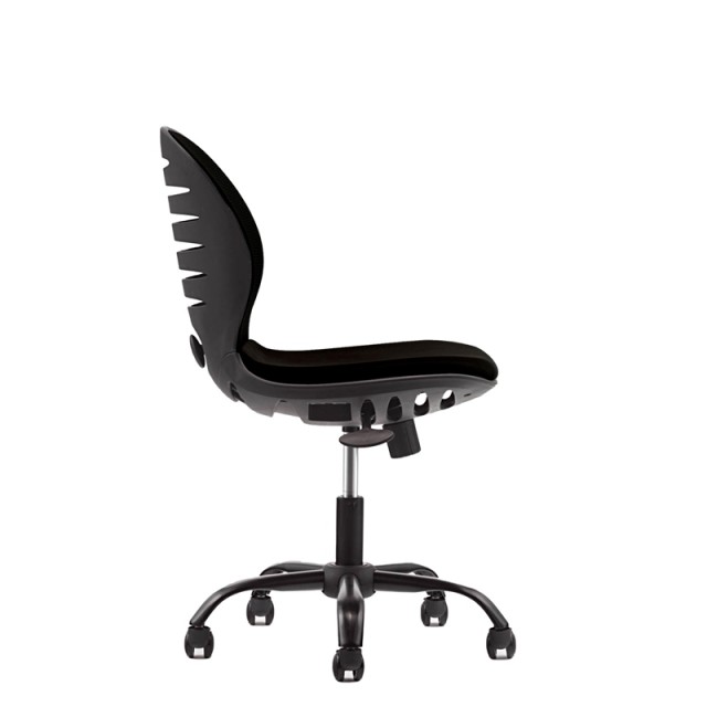 RFG Παιδική καρέκλα Flexy Black, δαμασκηνό και διχτυωτό, μαύρο κάθισμα, μαύρη πλάτη