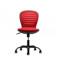 RFG παιδική καρέκλα Flexy Black ύφασμα και mesh κόκκινο κάθισμα κόκκινη πλάτη