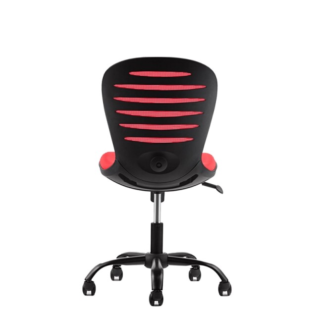 RFG Παιδική καρέκλα Flexy Black, δαμασκηνό και διχτυωτό, κόκκινο κάθισμα, κόκκινη πλάτη