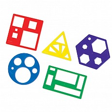 Learning Resources πρότυπα με γεωμετρικά σχήματα, 5 τεμάχια