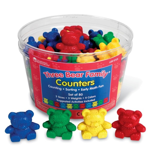 Πηγές μάθησης Counting Bears, 80 τεμάχια