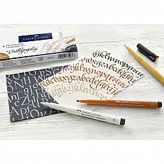 Μαρκαδόρος Faber-Castell Pitt Artist, για καλλιγραφία, 6 χρώματα κλασικό