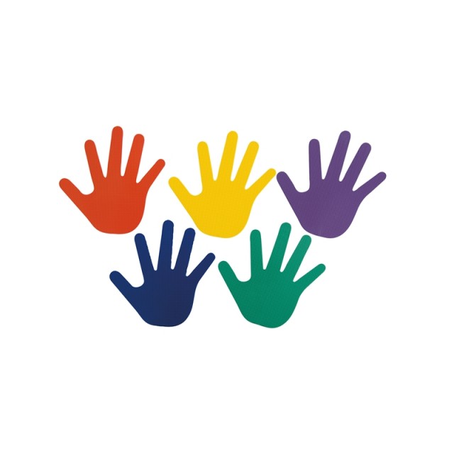 Nowa Szkola Handprint για πάτωμα, 22,5 cm, έγχρωμο, 6 ζεύγη