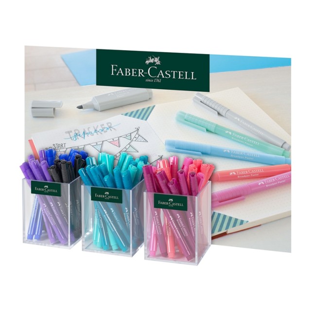 Faber-Castell Pen 1554, 0,8 mm, 60 τεμάχια σε 3 φλιτζάνια
